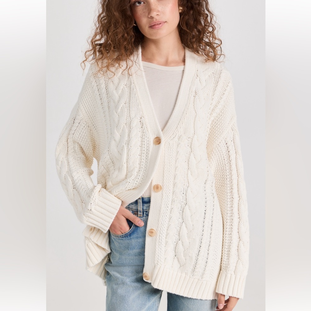 Jenni Kayne Cardigan Cable Ivory
